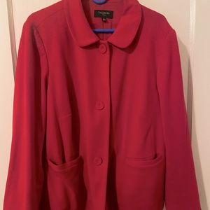 COPY - Red Talbots blazer with scalloped edge